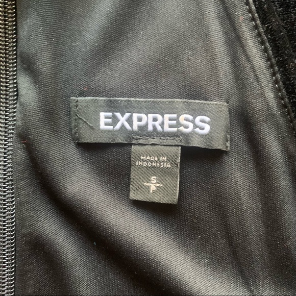 Hella Sexy! Velvet Black High Neck Sheath Bodycon Dress from Express - Picture 6 of 8